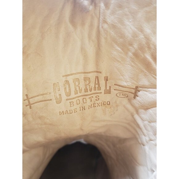 Corral Women’s 4841 Antique Brown Leather Pointed Toe Cowboy Boots Size 8.5 M - Picture 10 of 11